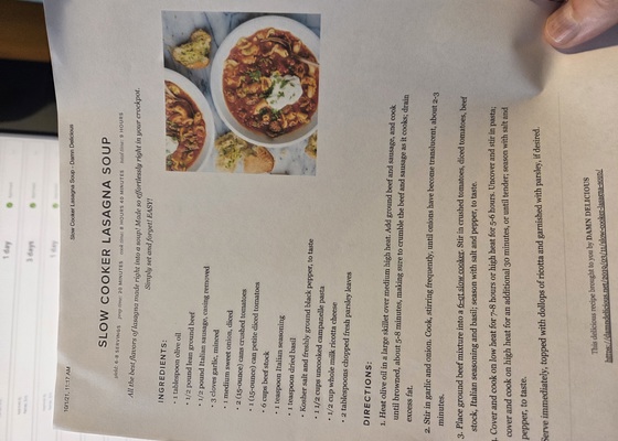 Slow Cooker Lasagna Soup
