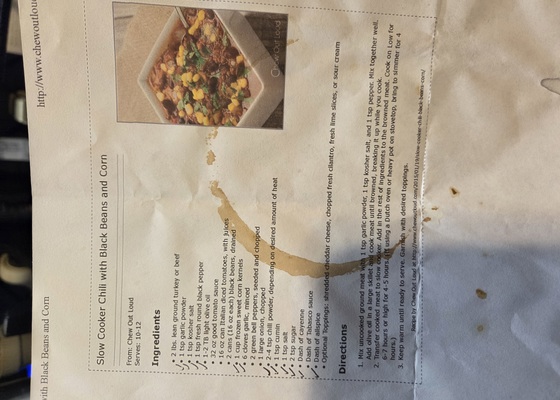 Slow Cooker Chili with Black Beans and Corn