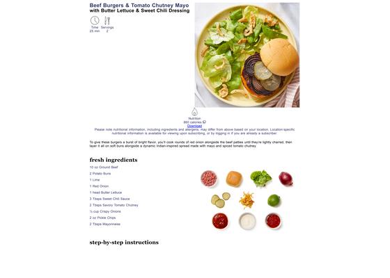 Beef Burgers & Tomato Chutney Mayo