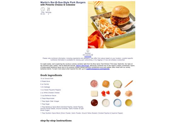 Martin's Bar-B-Que-Style Pork Burgers with Pimento Cheese & Coleslaw
