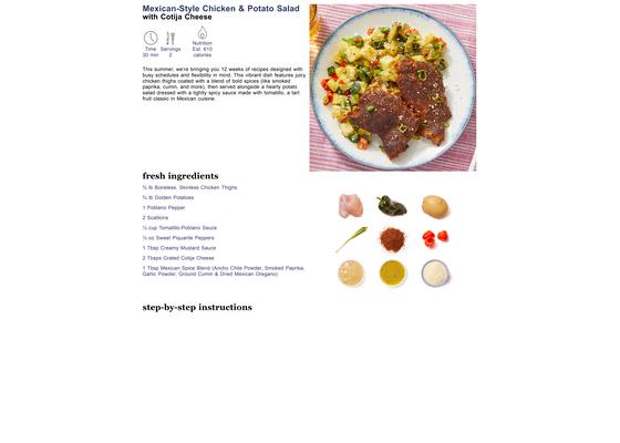 Mexican-Style Chicken & Potato Salad with Cotija Cheese