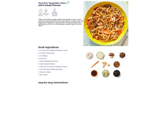 One-Pan Vegetable Udon with Furikake Peanuts