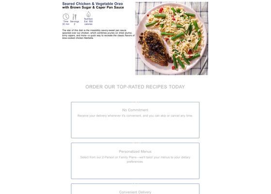 Seared Chicken & Vegetable Orzo with Brown Sugar & Caper Pan Sauce