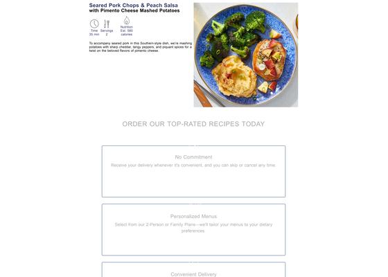 Seared Pork Chops & Peach Salsa with Pimento Cheese Mashed Potatoes