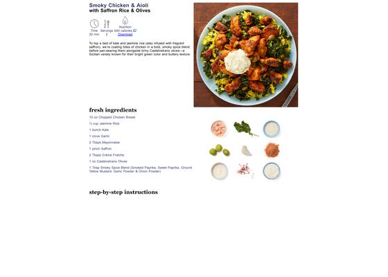 Smoky Chicken & Aioli with Saffron Rice & Olives