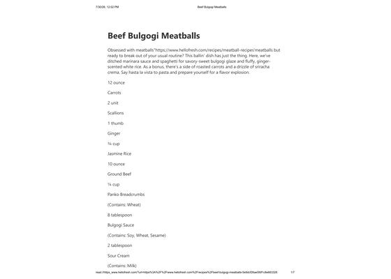 Beef Bulgogi Meatballs