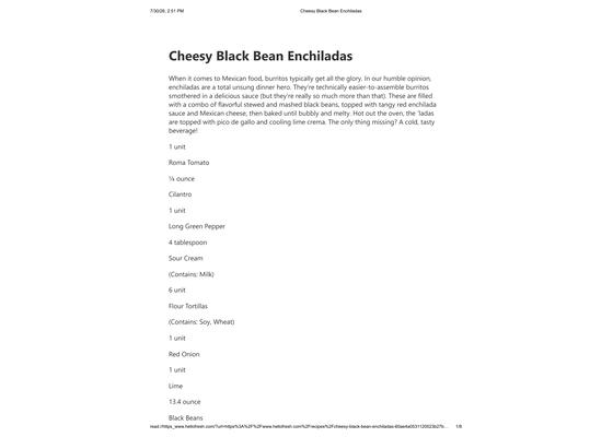 Cheesy Black Bean Enchiladas