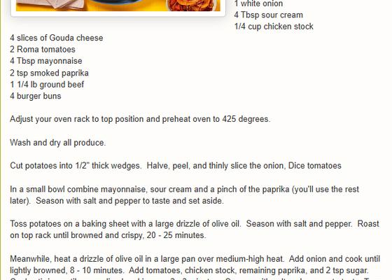 Gouda Vibes Burgers with Tomato Onion Jam & Potato Wedges